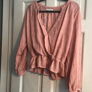 Pink long sleeve Favlux blouse.